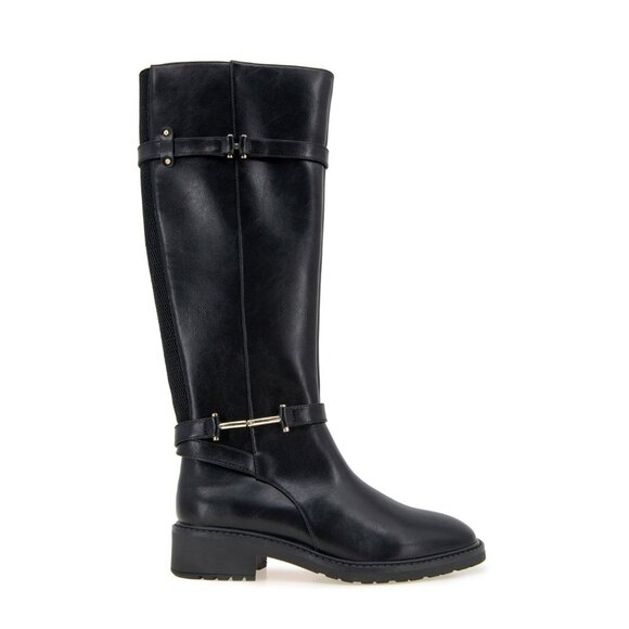 Kenneth Cole Reactio Womens Livie Tall Shaft Zipper Boots Black Size 7.5 NIB - Picture 2 of 6